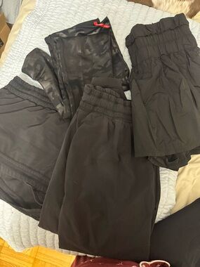 4 Piece Lulu, Fp Movement, & Spanx Workout Bottom Bundle